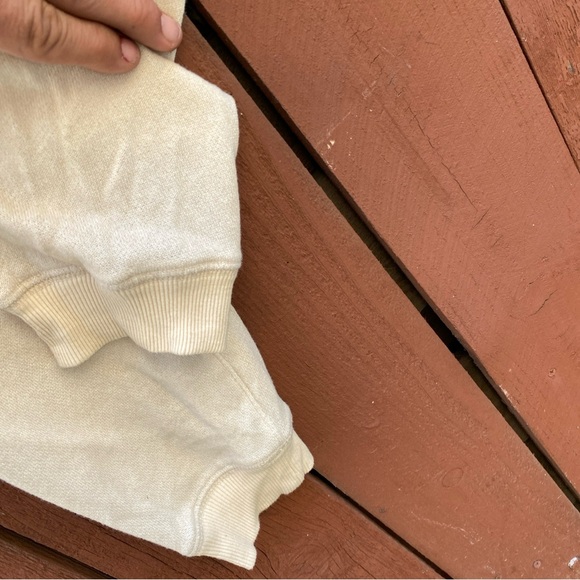 Cream Sweatpants with Purple 'FLAWLESS' Print - Picture 4 of 12